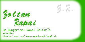 zoltan rapai business card